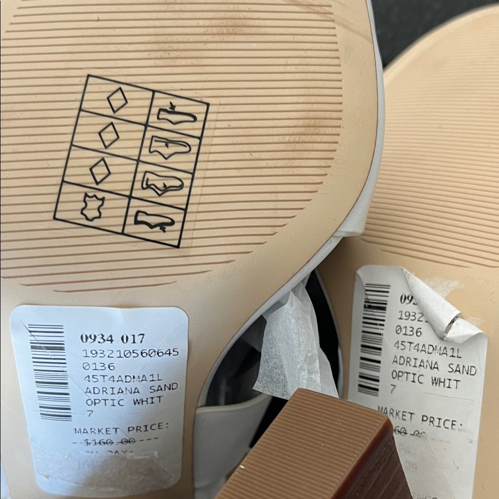 Michael Kors Adriana Optic White Leather Sandals Sz-7 - Picture 5 of 10